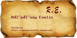 Répássy Evelin névjegykártya